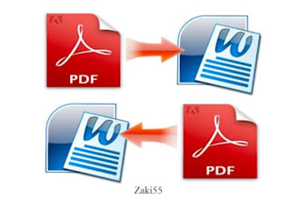 convert PDF to word and word to pdf
