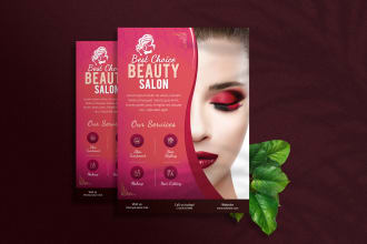 design timeless beauty salon flyers and posters