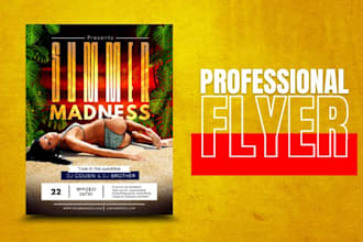 design flyer, postcard, door hanger, banner and yard sign