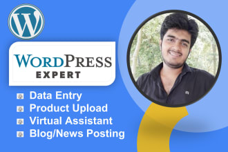 do wordpress data entry and woocommerce product upload