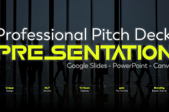 design business powerpoint presentation, pitch deck, google slides