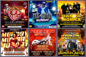 do car show nightclub dj birthday party concert summer motion halloween flyer