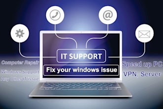 expert IT system support and troubleshooting of windows and mac