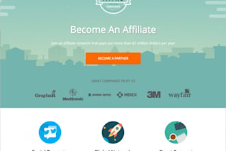 create your website landing page or squeeze page