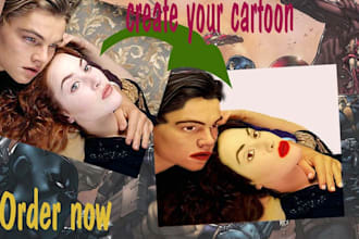 design an awesome CARTOON portrait of you, any image convert as cartoon