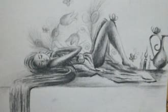 provide realistic pencil sketch