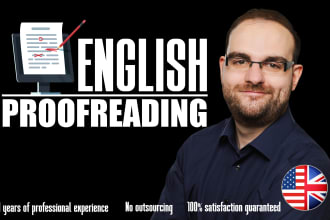 proofread any english text