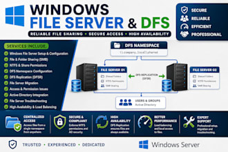 configure and troubleshoot windows file server and dfs