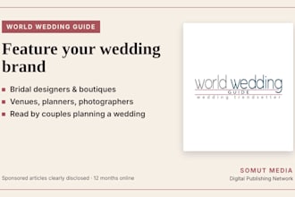 feature your wedding brand in world wedding guide magazine