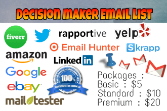 collect 100 decision producers email list inside 24 hours