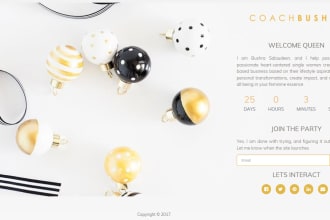 develop a one page responsive website using bootstrap