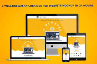 design psd website mockup within 12 hours