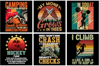 design unique tshirt designs for print on demand and merch