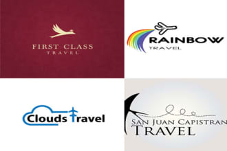 design travel agency, tourism and adventure logo