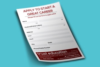 design perfect admission form,admission flyer,certificate