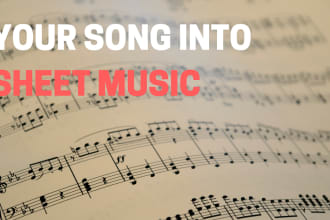transcribe your songs into sheet music