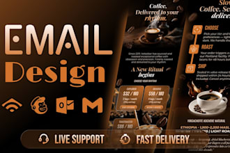 design premium custom HTML email template