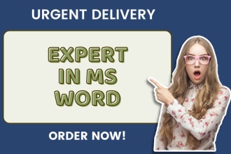 urgently design, edit, create, format and convert any microsoft word documents