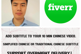 translate and add chinese subtitles for your video