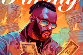craft a stunning album cover artwork for your music