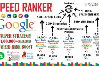 rank your website page 1 with speed ranker SEO