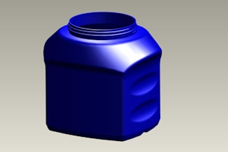 design cad model for blow molding