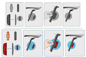 create instructional vector illustrations