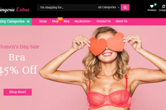 build money making lingerie store turnkey business website