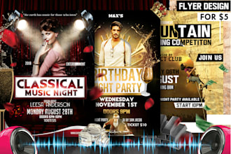 design creative and attractive flyers and posters