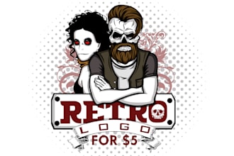 design a professional retro logo
