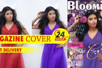 create fashion magazine cover