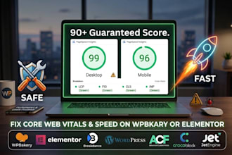 fix core web vitals and optimize wordpress speed on wpbakery or elementor
