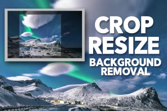 crop, resize or remove the background of 15 images for 5 dollars