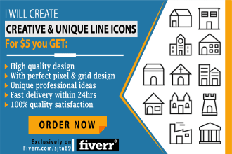 provide custom icon design which include web or app icons