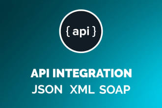 do API integration in json, nodejs, mysql or anytype