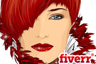 design fully layered vector image of you