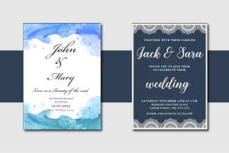 do wedding or birthday invitation card design