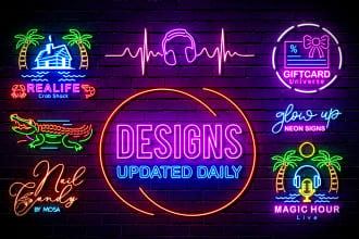 design 2 awesome  neon light logo or neon sign