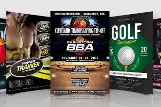 design sports and fitness flyer