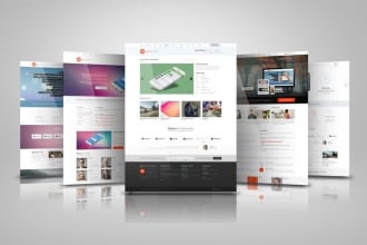design creative responsive PSD website template