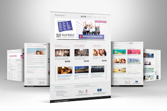 create modern PSD website design