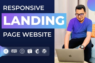 create high converting landing page design or one page website