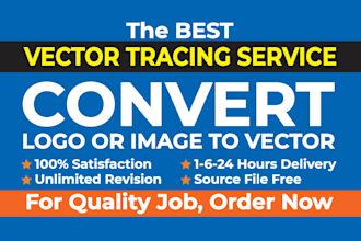 vectorize your logo, recreate, convert image to vector