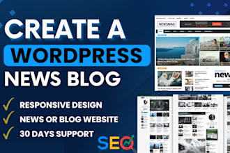 create a professional wordpress news website or blog setup