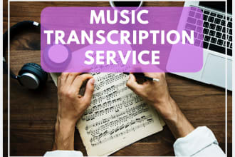do music transcription and create any sheet music