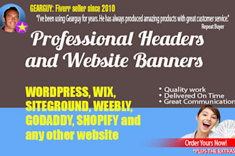 design professional header image website banner