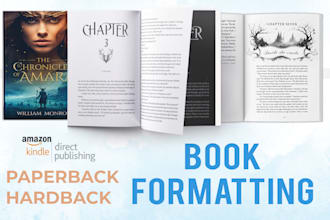 format your fantasy book for paperback and hardcover