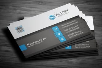 design print ready business cards,stationary with qr code