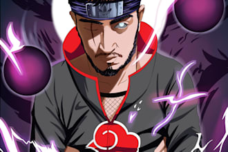 draw you in any anime style of your choosing