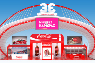 design your 3d exhibition booth, stall,kiosk, stand